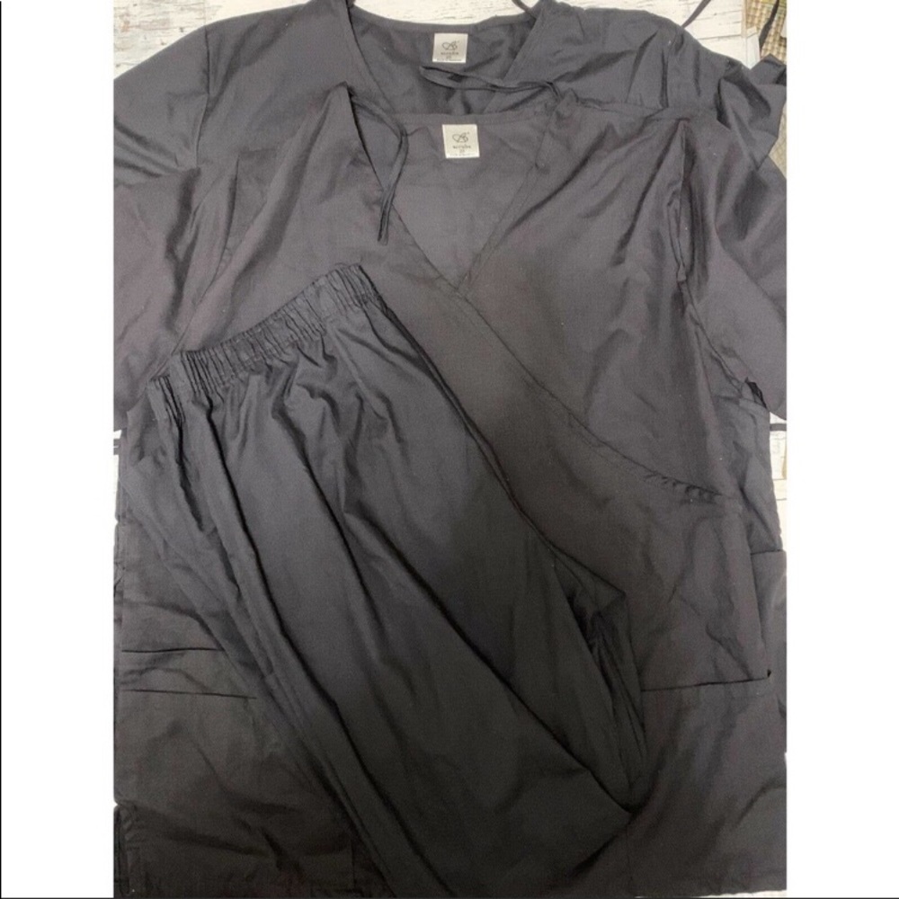 B Scrubs Top Set 3 Size 2x Gray Pants New